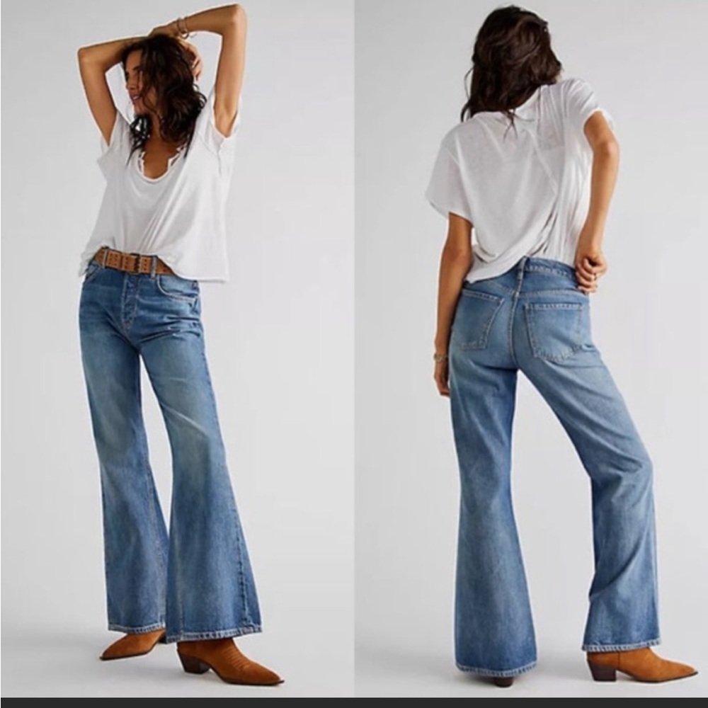 Free people high waist New Dawn Flare Jeans size 29